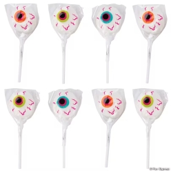 Frosted Wrapped Eyeball Lollipops 8 Pk